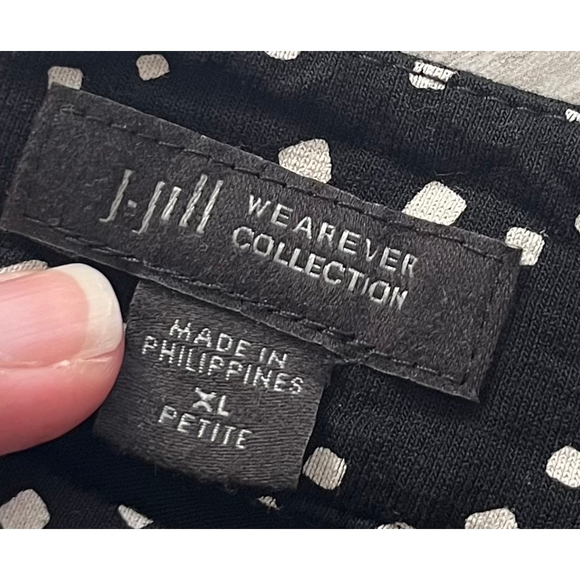 J. Jill wearever collection flutter short sleeve patterned shirt XL petite - Picture 6 of 7